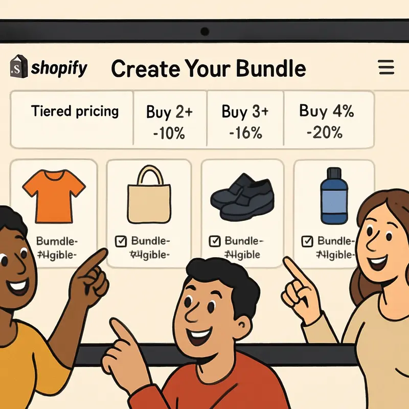 A Shopify dashboard displaying editable settings for mix-and-match bundles to enhance customer flexibility.