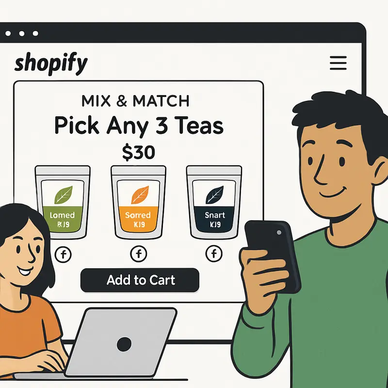 Shopify dashboard displaying customizable Mix & Match Bundle options for enhanced personalization.