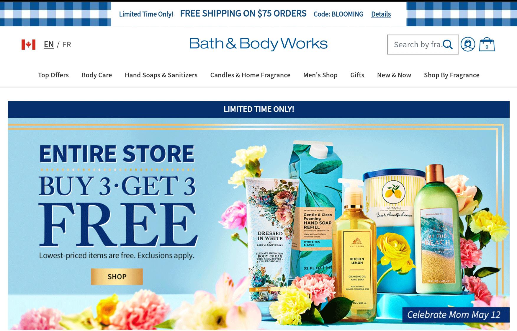 Bath & Body Works's Buy 3 Get 3